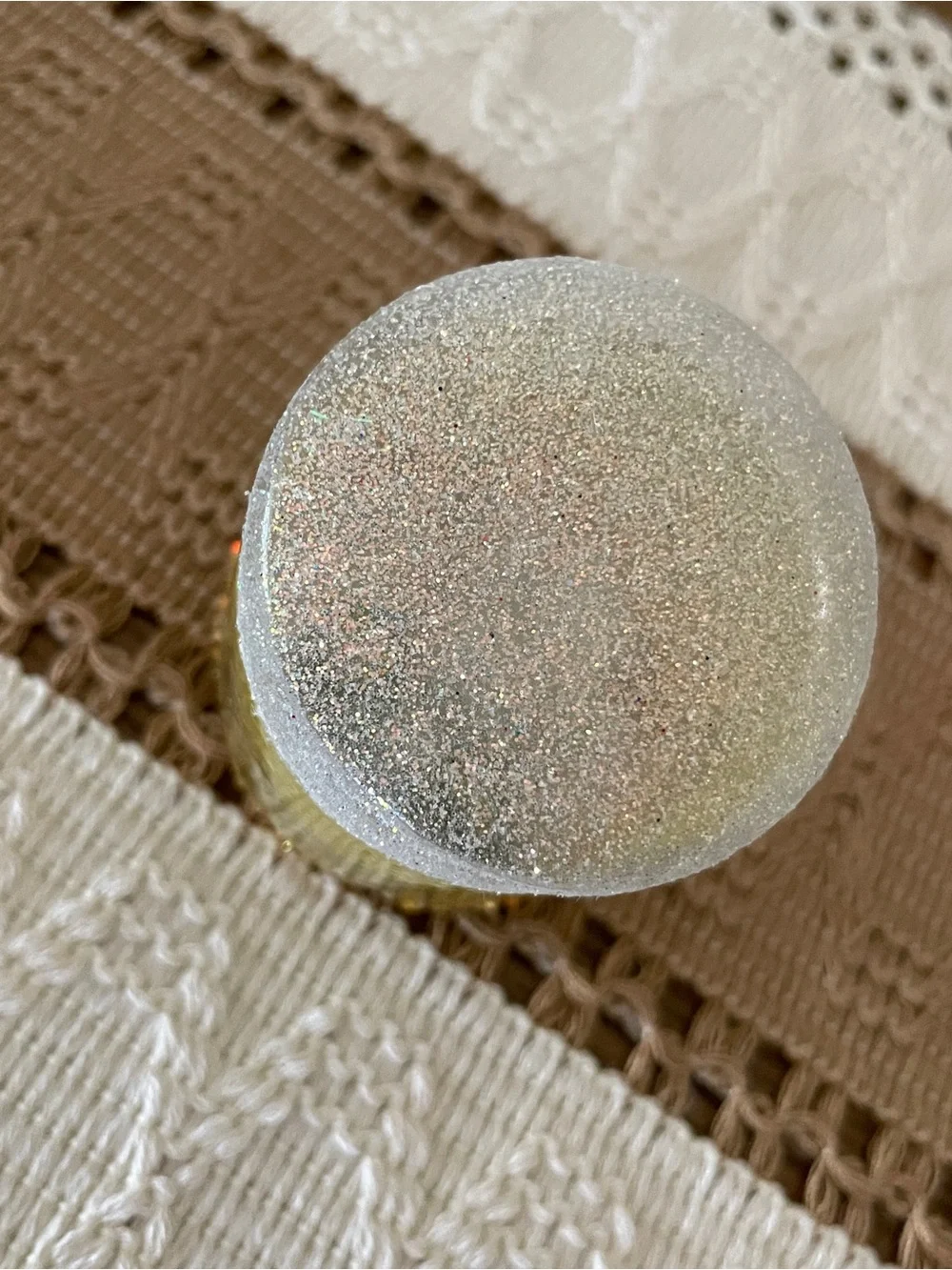 Sur La Table Lime Margarita Ornament with Gold Glitter Rim